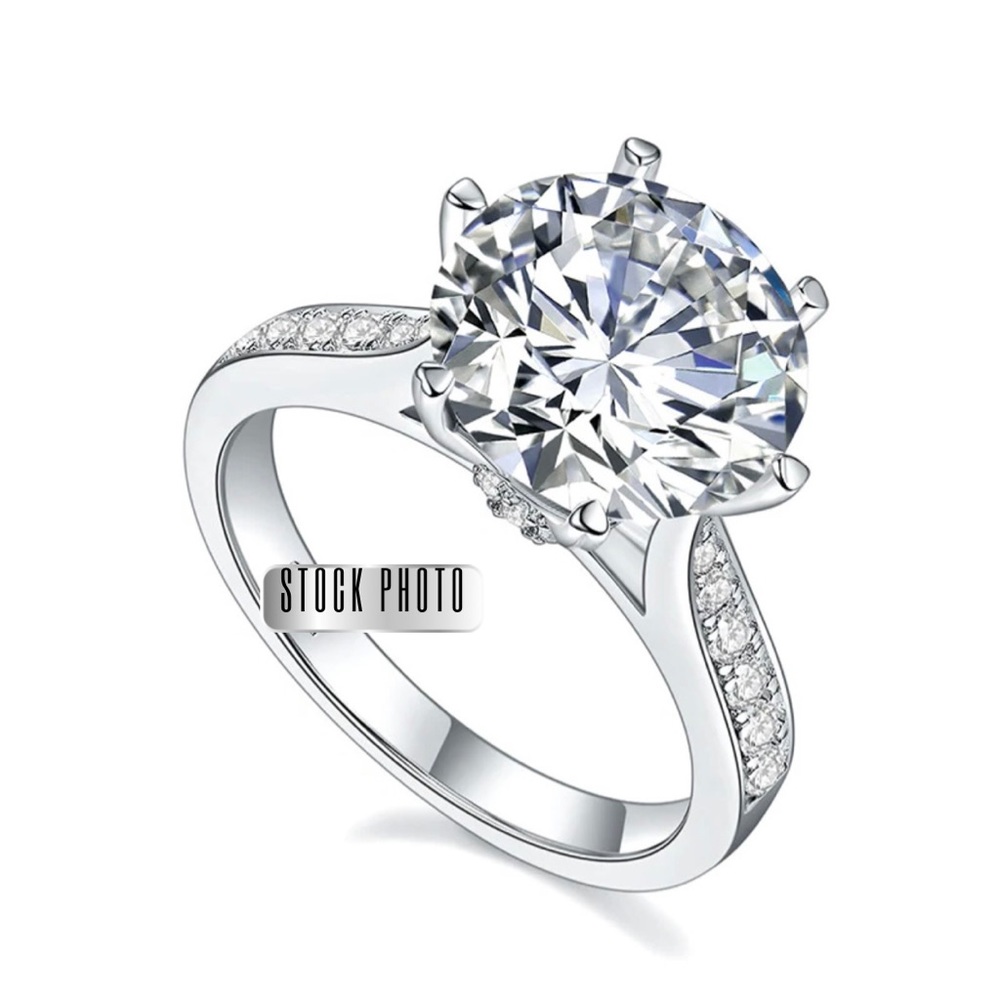 14k white gold 5ct Moissanite engagement ring